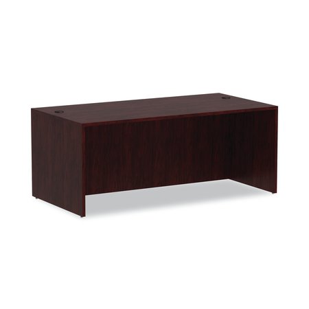 Alera Straight Front Desk, 35-1/2" D X 71" W X 29-1/2" H, Mahogany, Woodgrain Laminate ALEVA217236MY